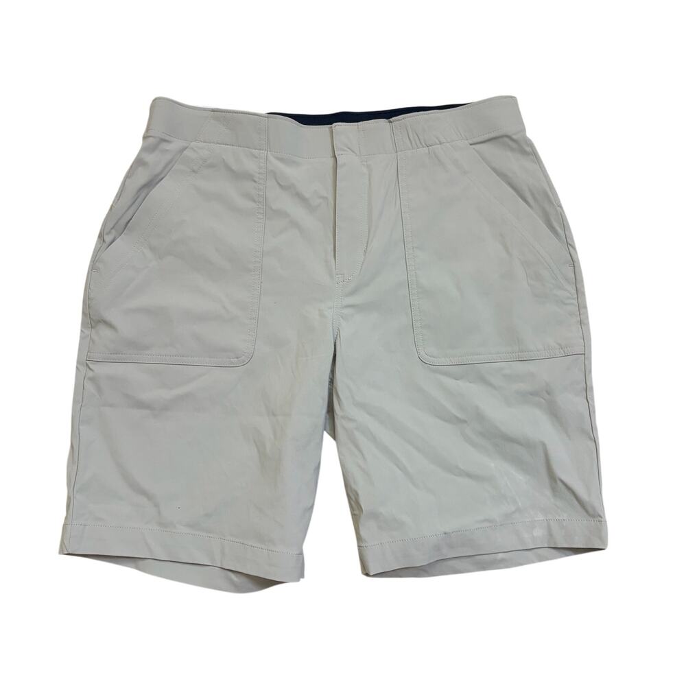 NWT Eddie Bauer Horizon Bermuda Shorts Women’s Size 12 Stone High Rise Stretch